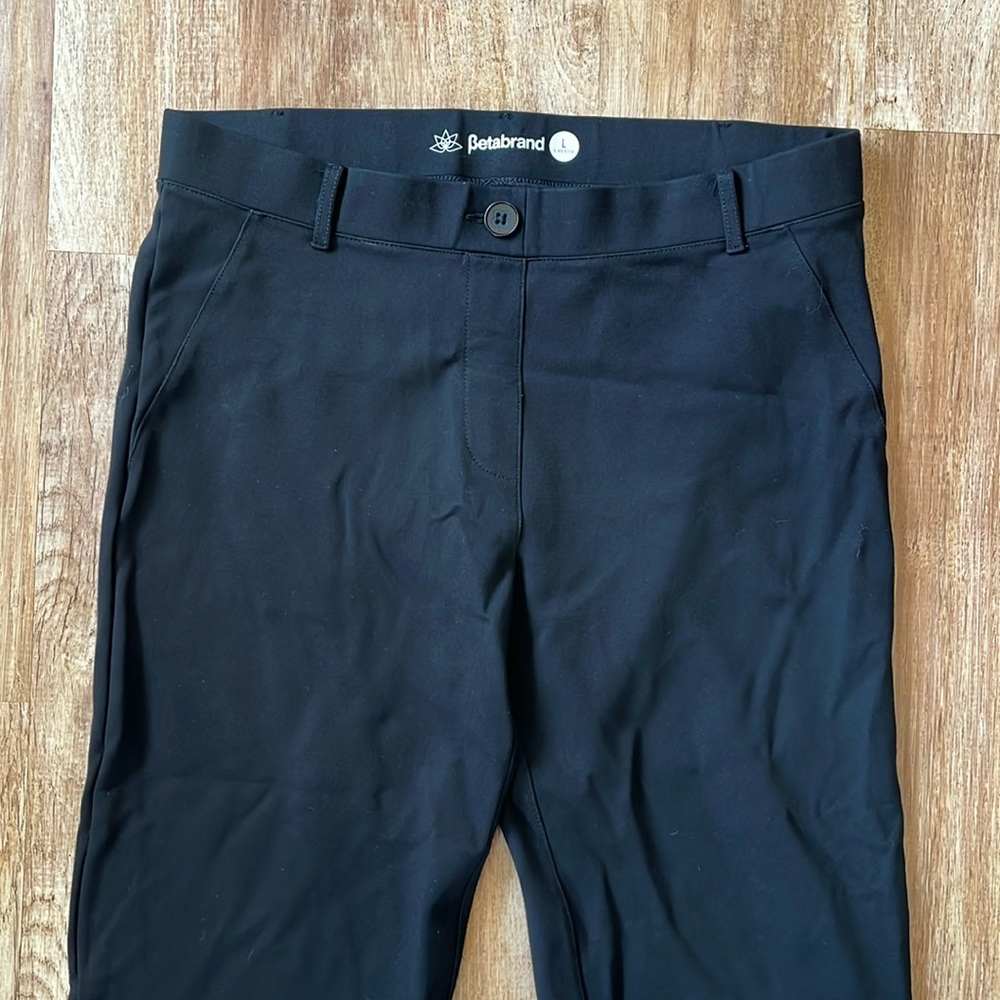 Betabrand Womens L S-Petite Black Dress‎ Pants
